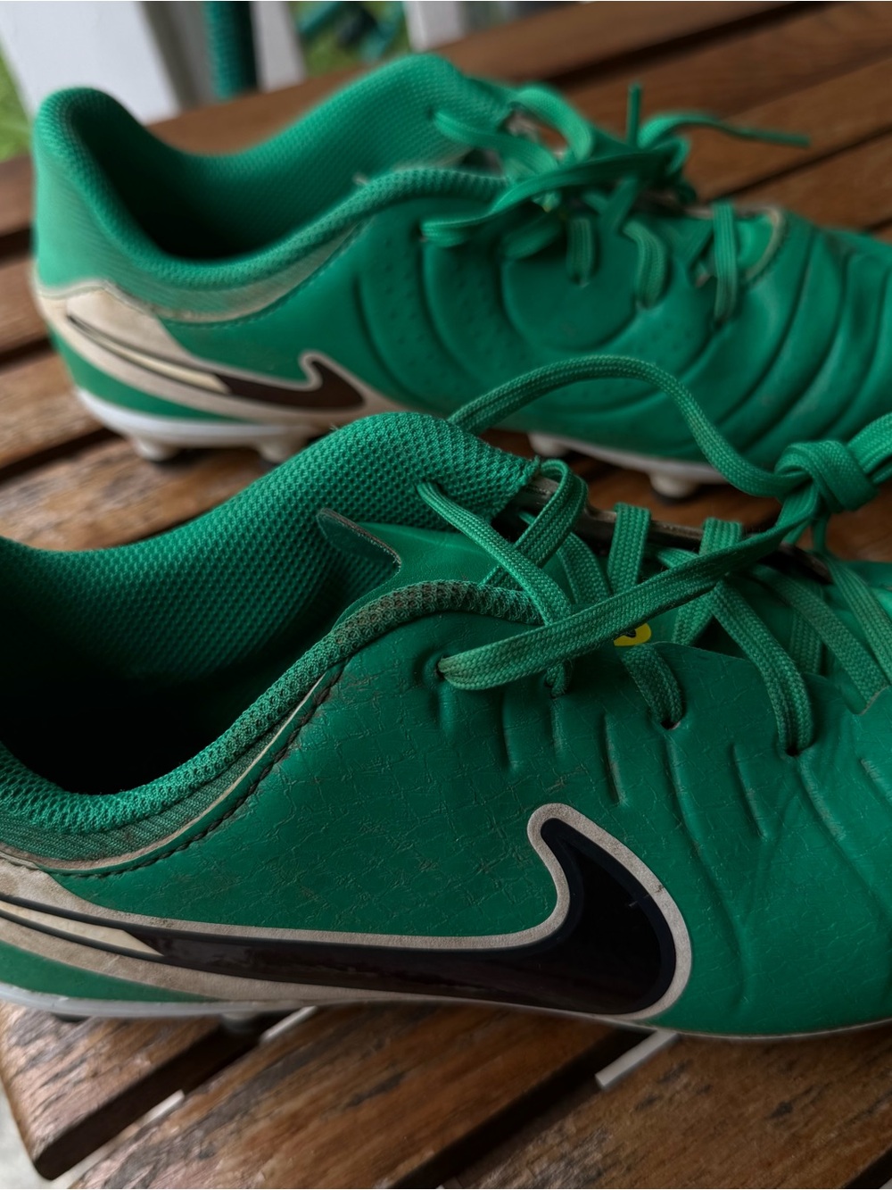 Kids Nike Green Athletic Cleats - Durable Everyday Play Shoes